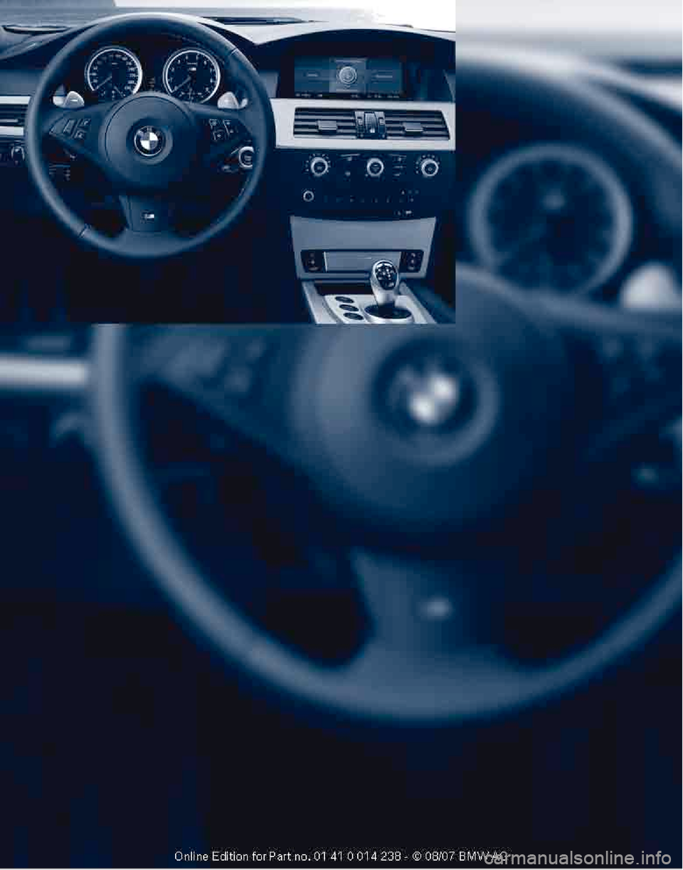 BMW M5 SEDAN 2008 E60 Owners Manual 