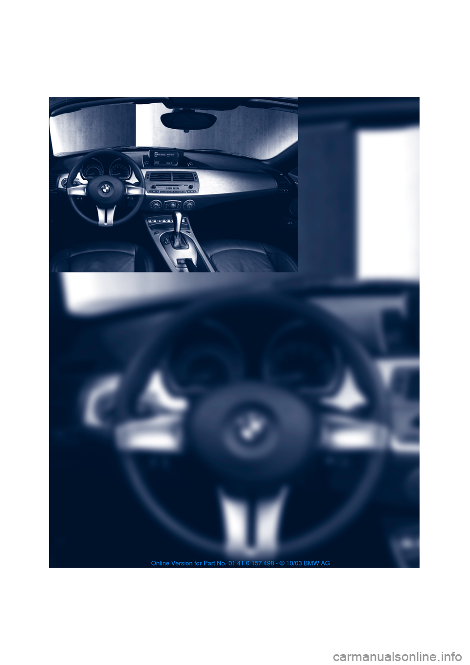 BMW Z4 ROADSTER 3.0I 2004 E85 Owners Manual 