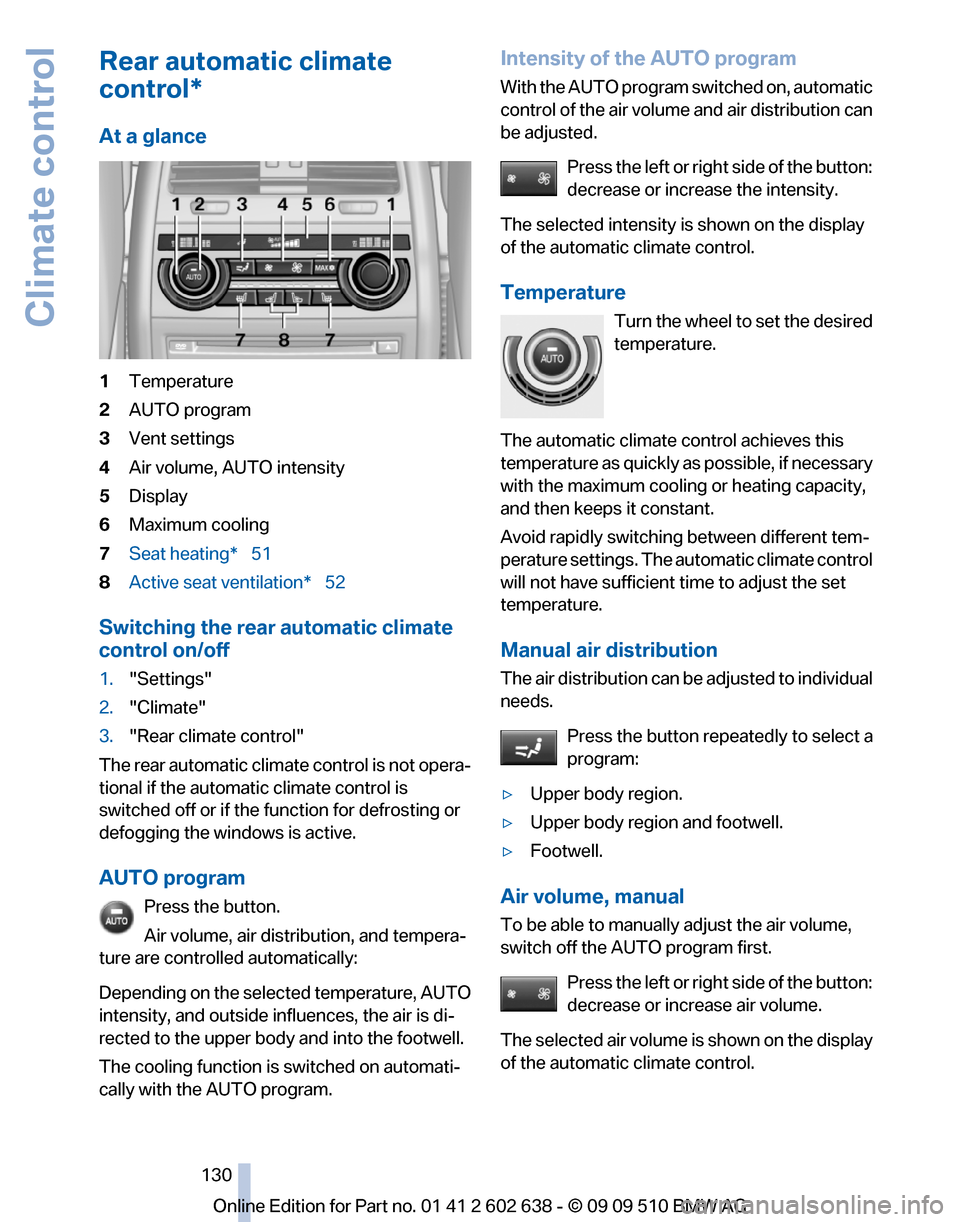 BMW 760I 2010 F01 Owners Manual 