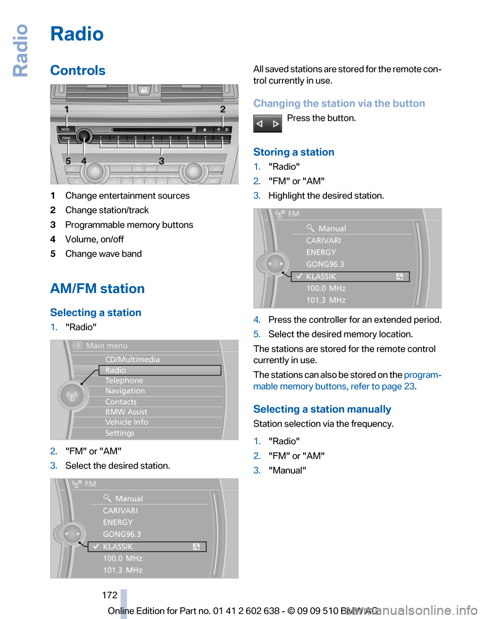 BMW 760I 2010 F01 Owners Manual 