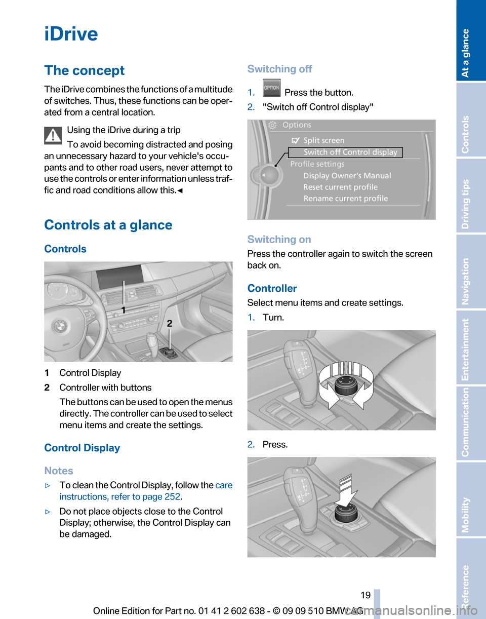 BMW 760I 2010 F01 Owners Manual 