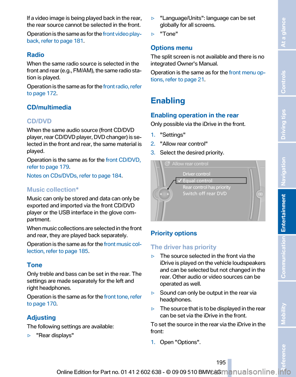 BMW 760I 2010 F01 Owners Manual 