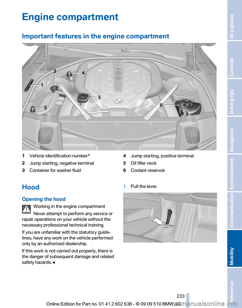 BMW 760I 2010 F01 Owners Manual 
