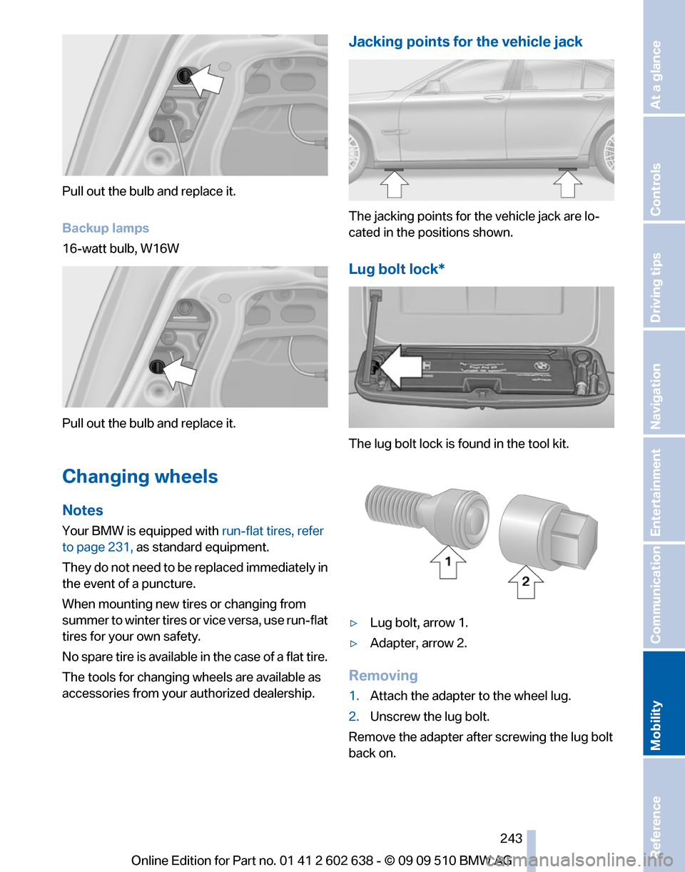 BMW 760I 2010 F01 Owners Manual 