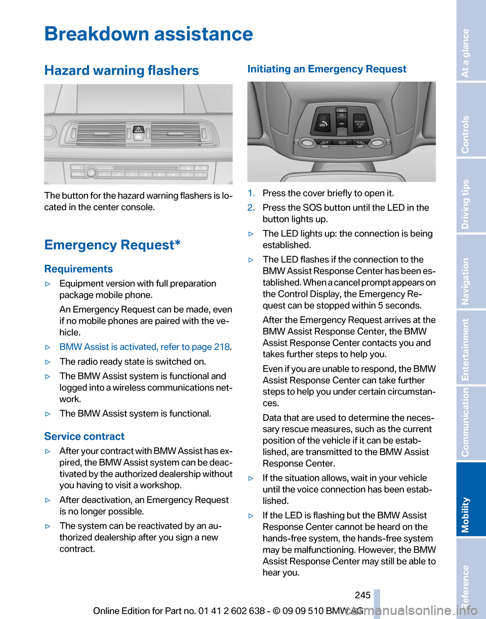 BMW 760I 2010 F01 Owners Manual 