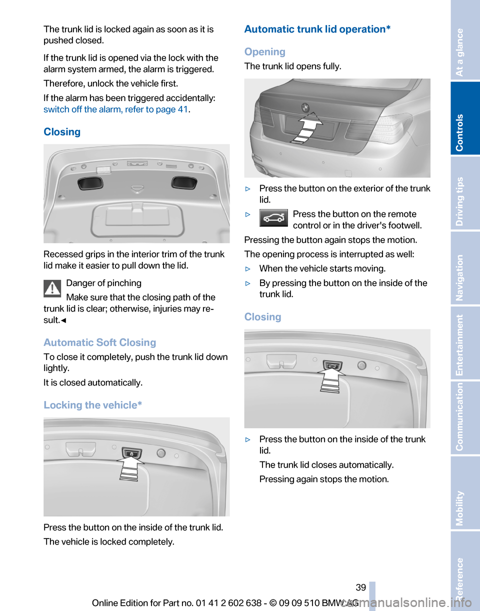 BMW 760I 2010 F01 Owners Manual 