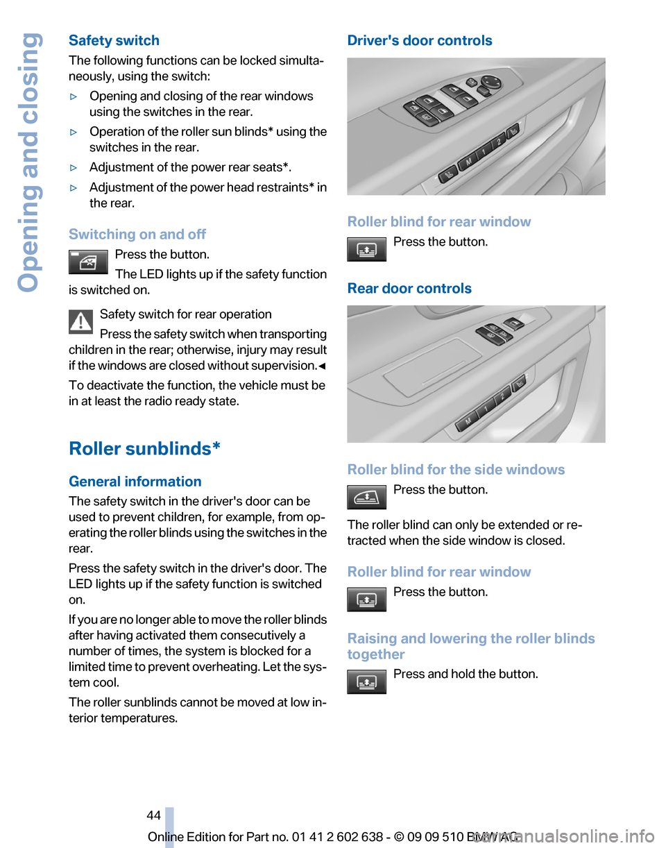 BMW 760I 2010 F01 Owners Manual 
