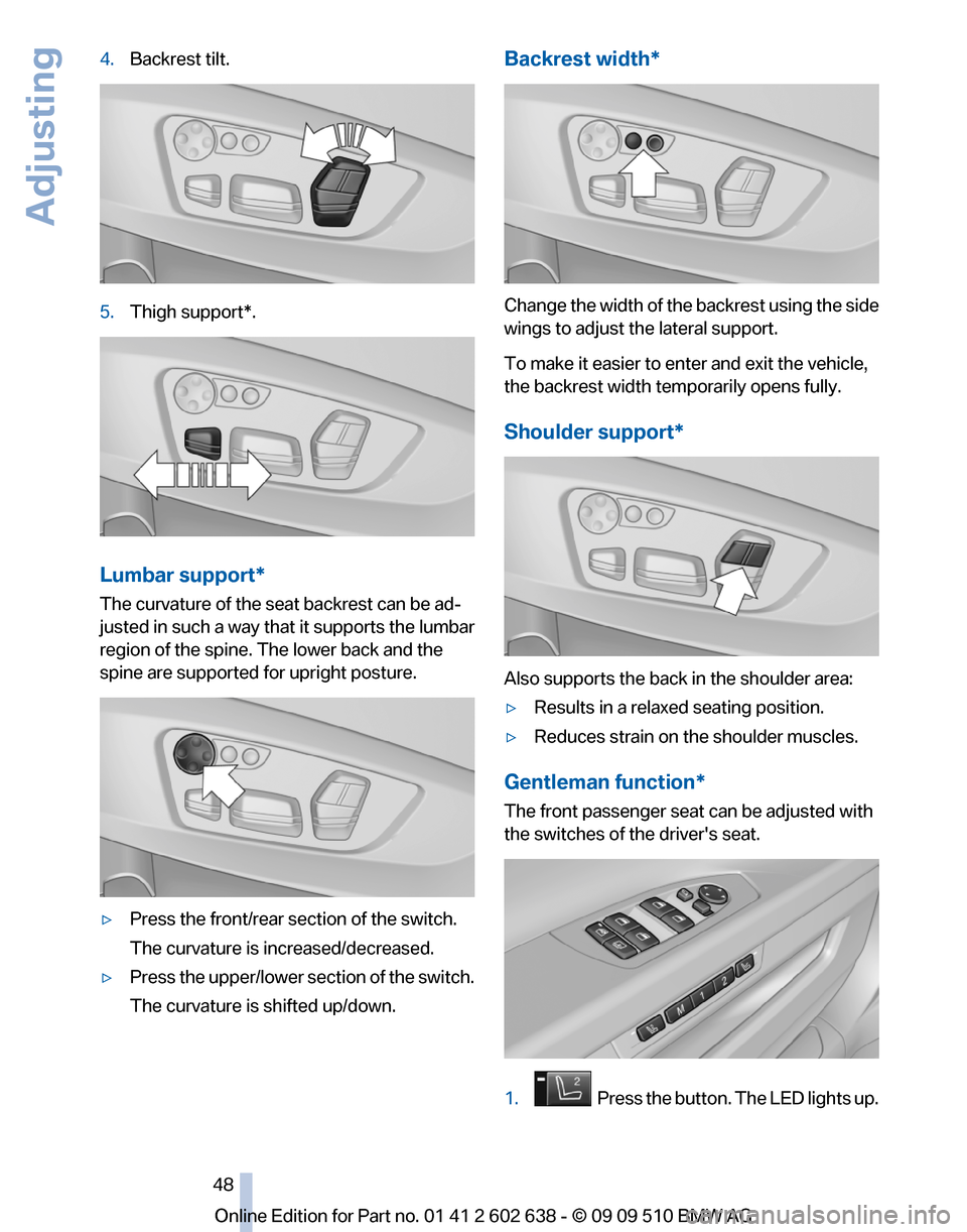 BMW 760I 2010 F01 Owners Manual 