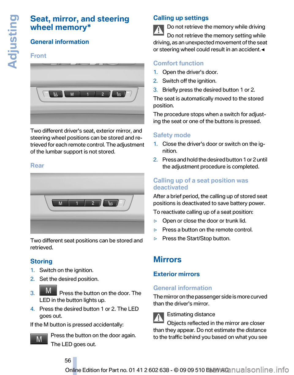 BMW 760I 2010 F01 Owners Manual 