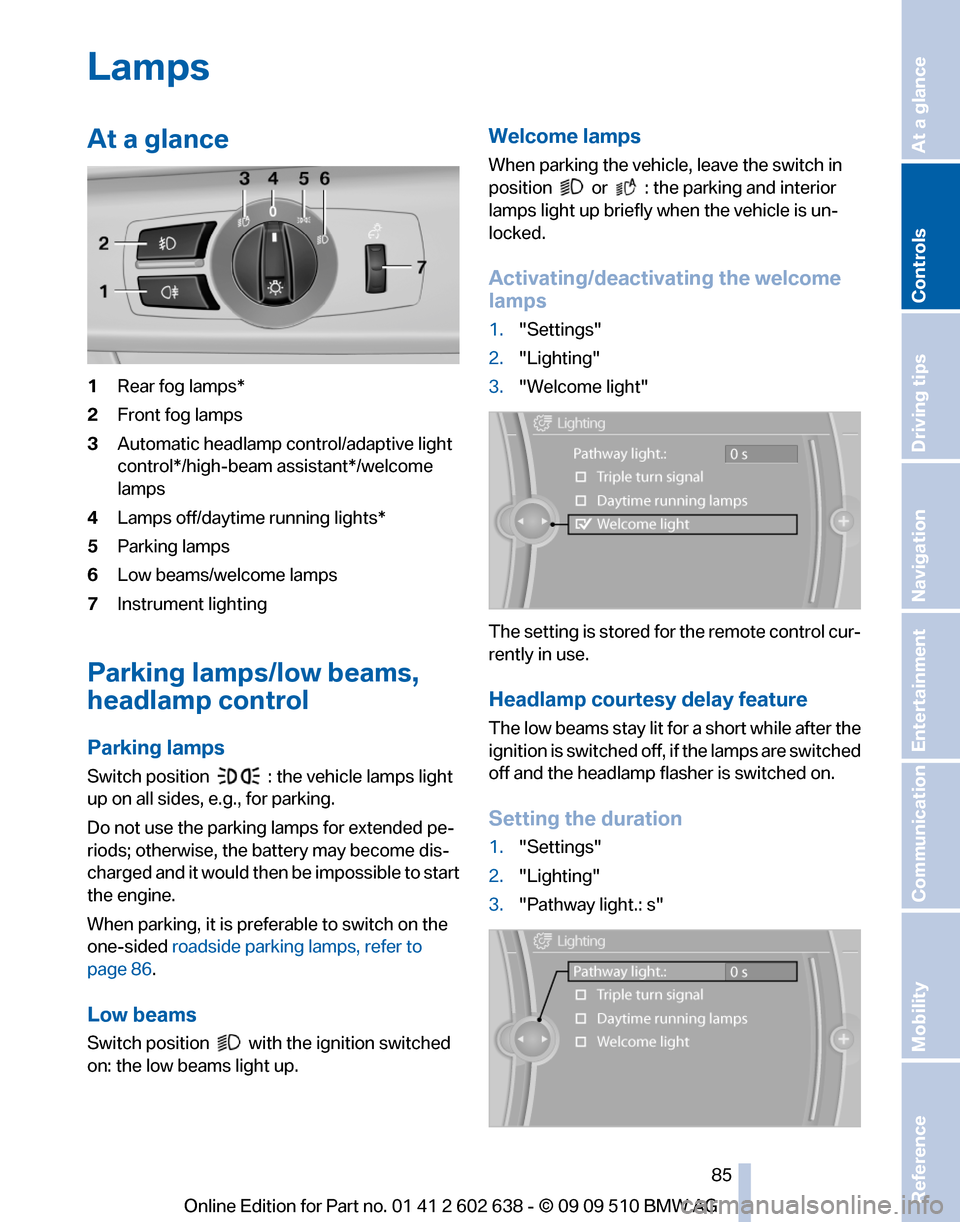 BMW 760I 2010 F01 Owners Manual 