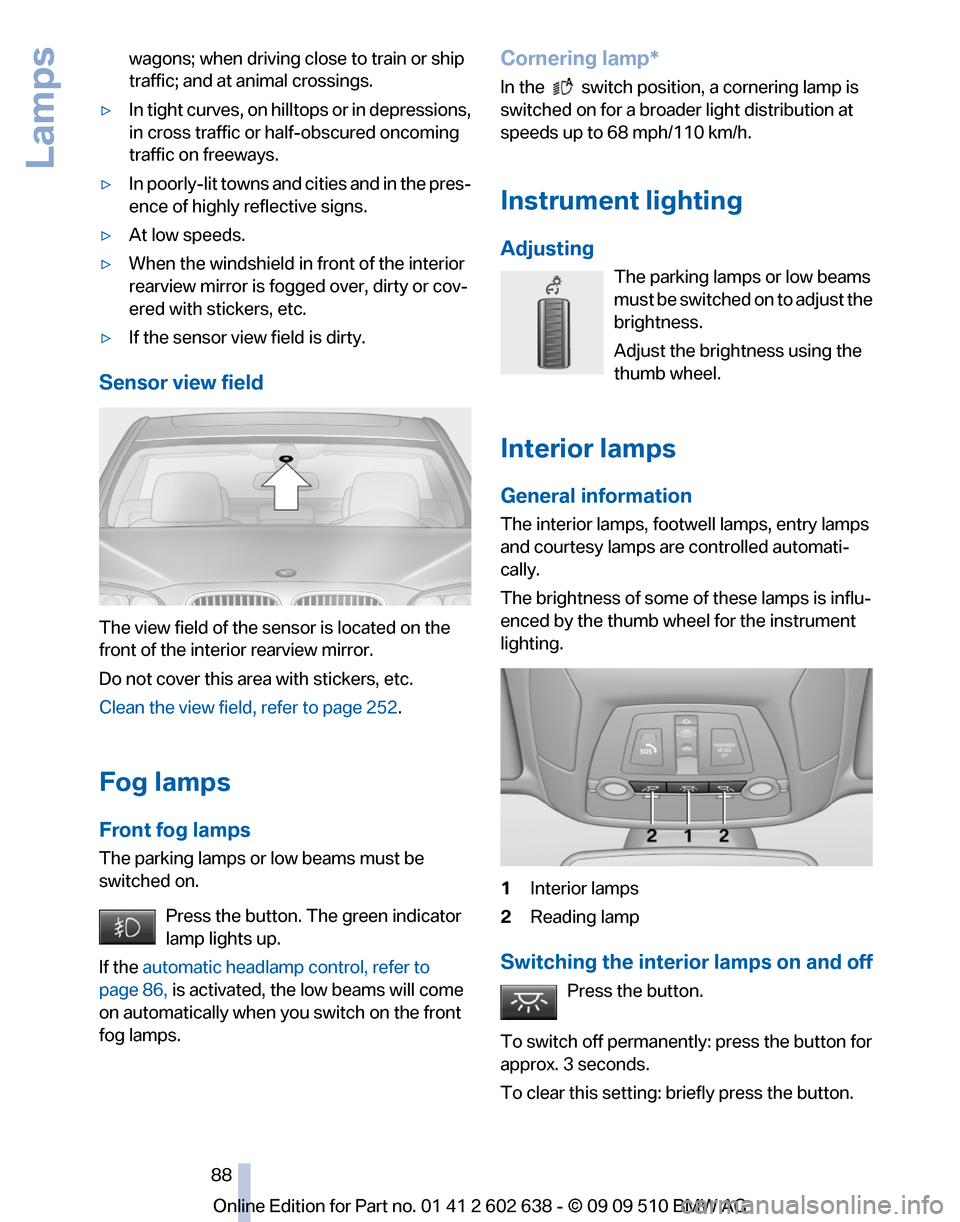 BMW 760I 2010 F01 Owners Manual 