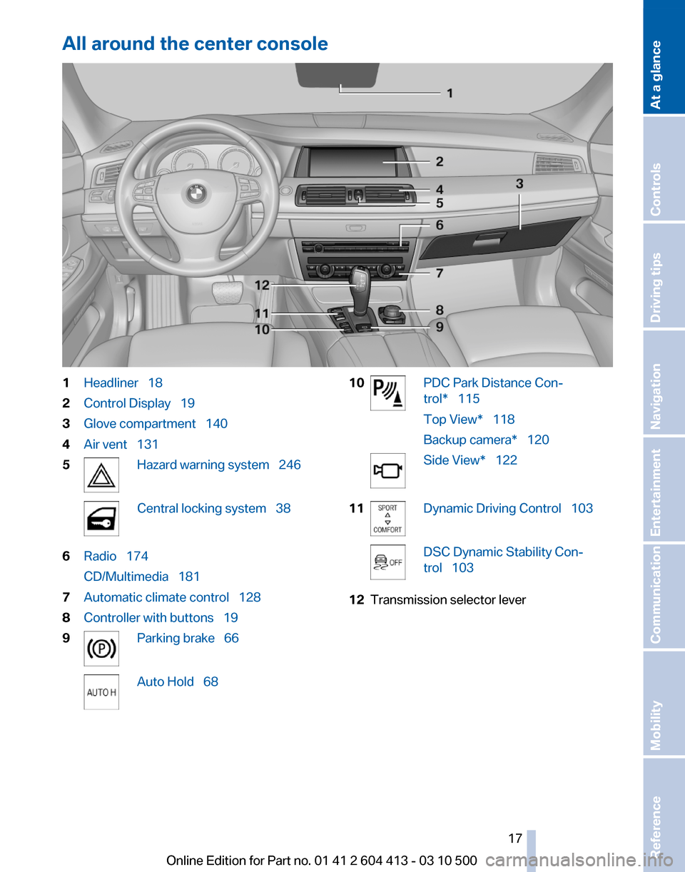 BMW 550I GT 2010 F07 Owners Manual 