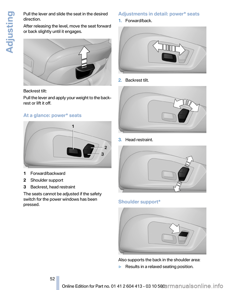 BMW 550I GT 2010 F07 Owners Manual 