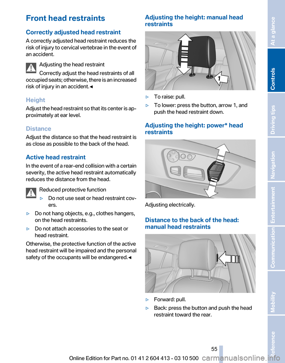 BMW 550I GT 2010 F07 Owners Manual 