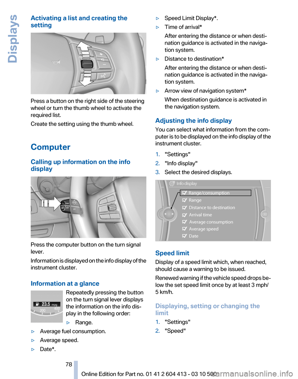 BMW 550I GT 2010 F07 Owners Manual 