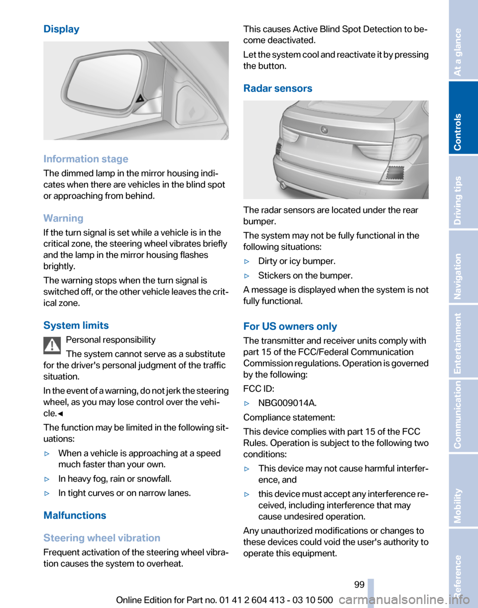 BMW 550I GT 2010 F07 Owners Manual 