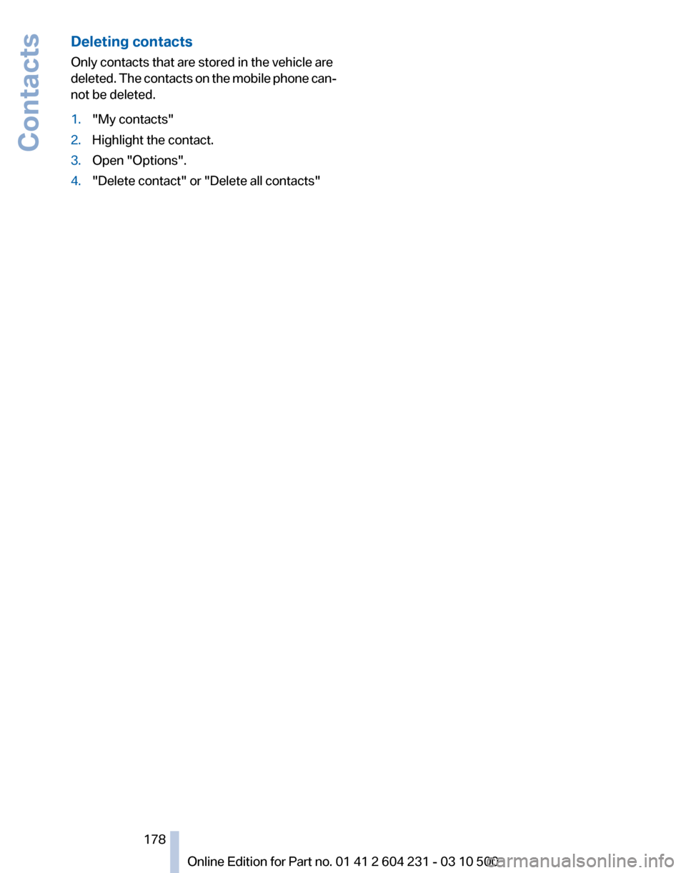BMW Z4 2011 E89 Owners Manual 