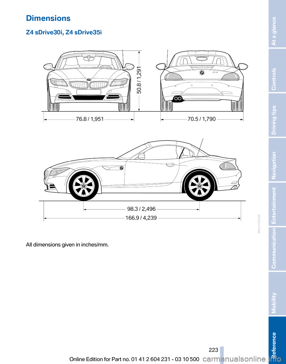 BMW Z4 2011 E89 Owners Manual 