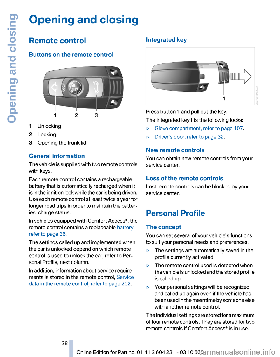BMW Z4 2011 E89 Owners Manual 
