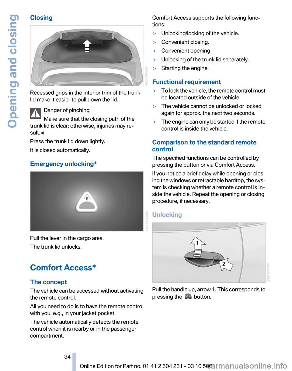 BMW Z4 2011 E89 Owners Manual 