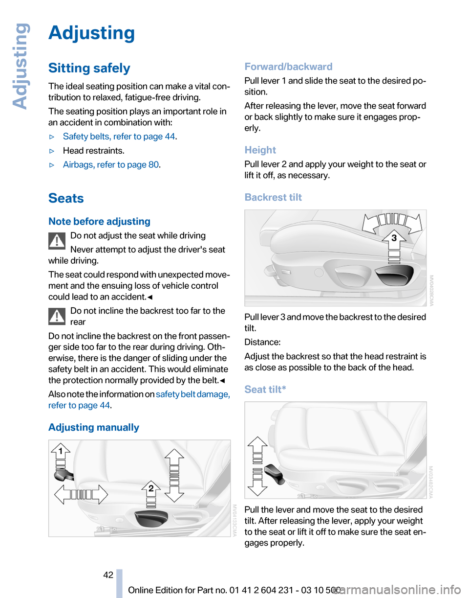BMW Z4 2011 E89 Owners Manual 