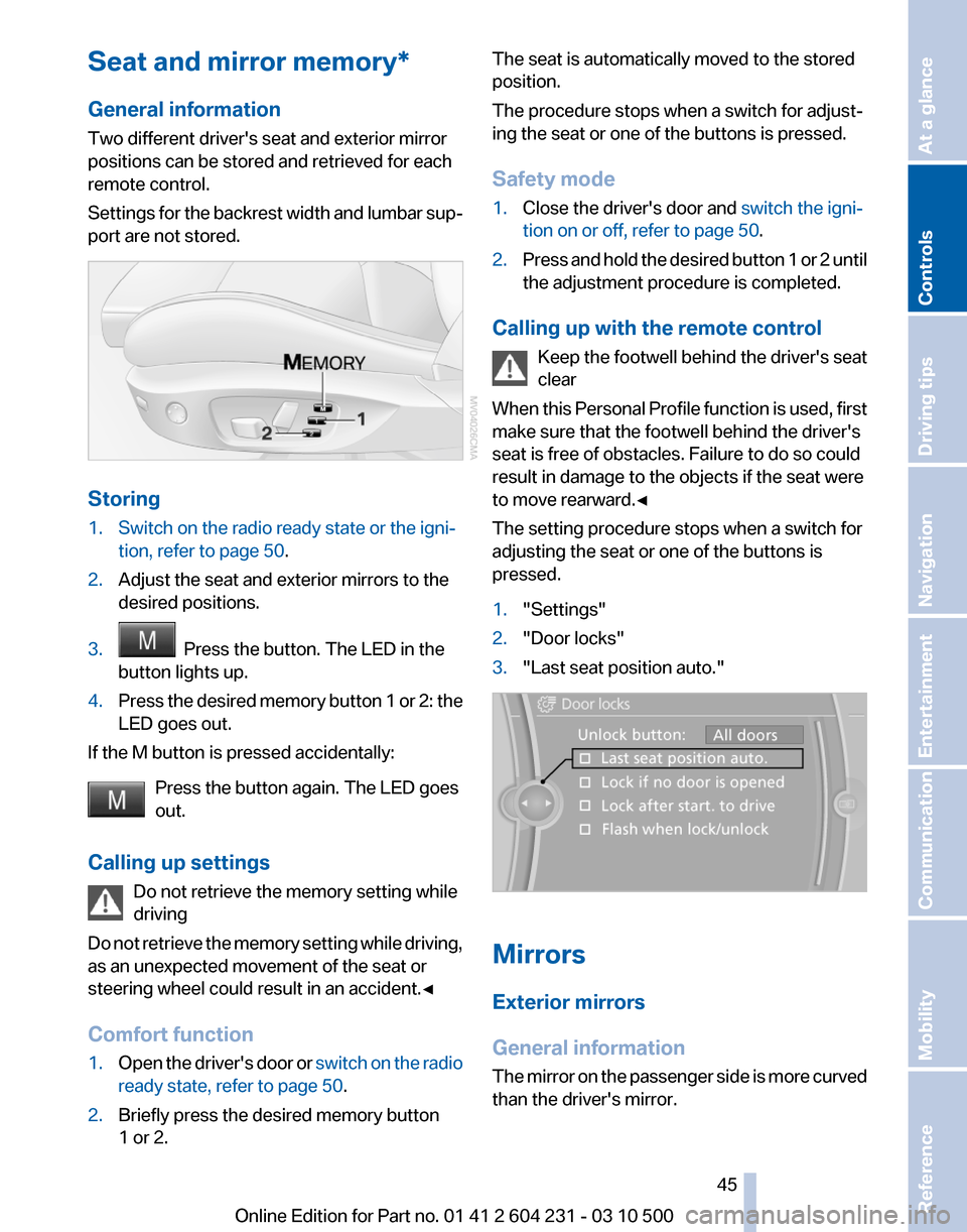 BMW Z4 2011 E89 Owners Manual 