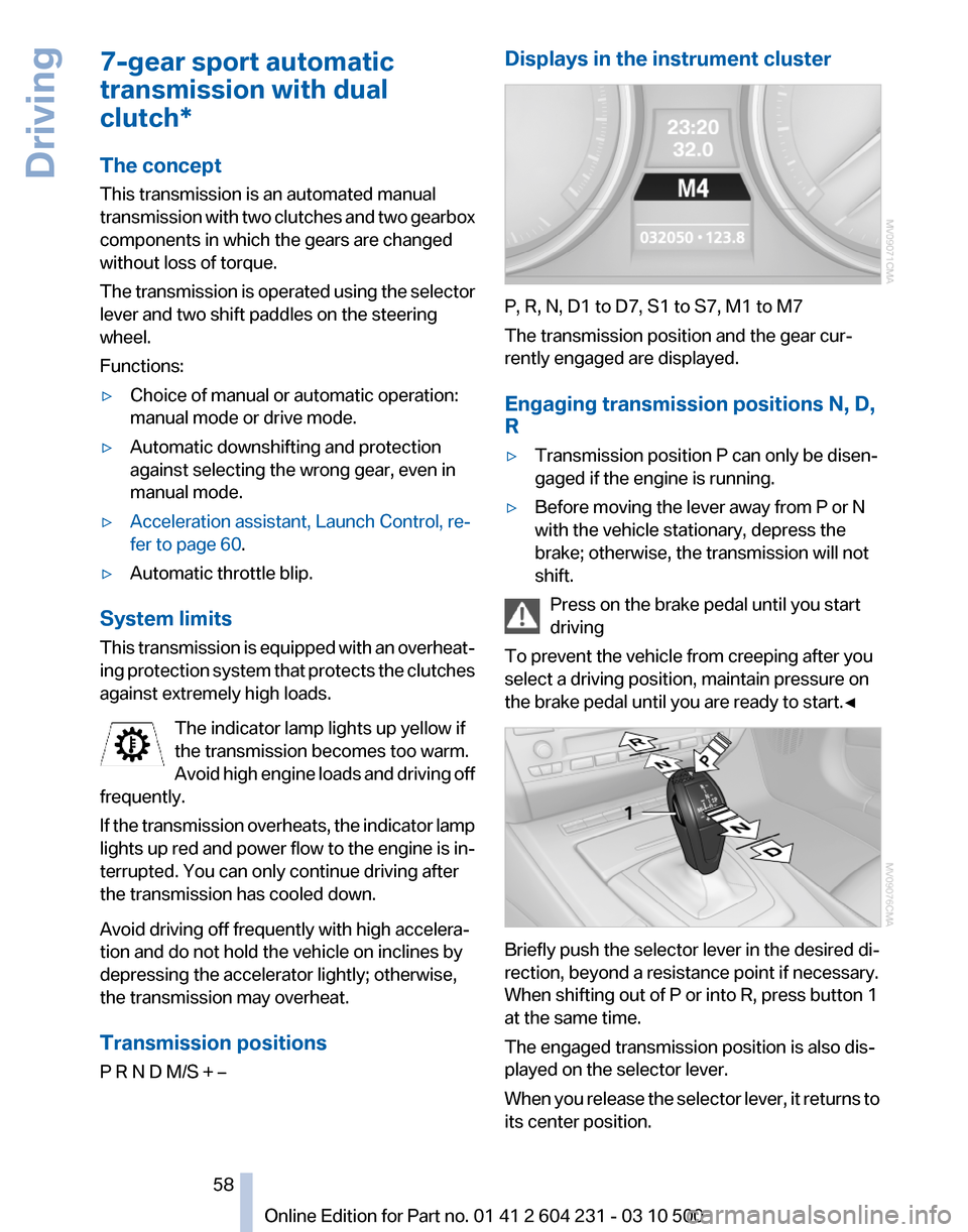 BMW Z4 2011 E89 Owners Manual 