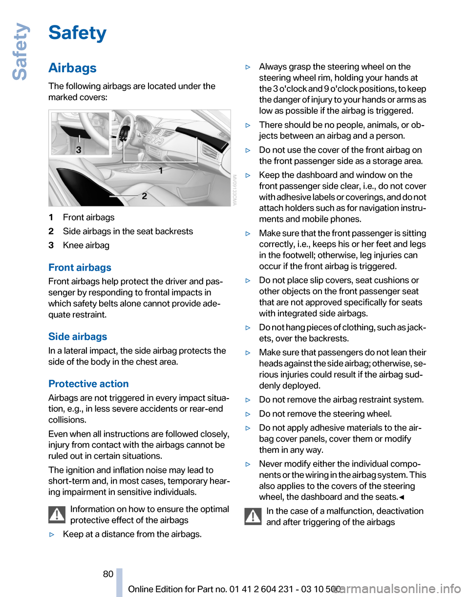 BMW Z4 2011 E89 Owners Manual 