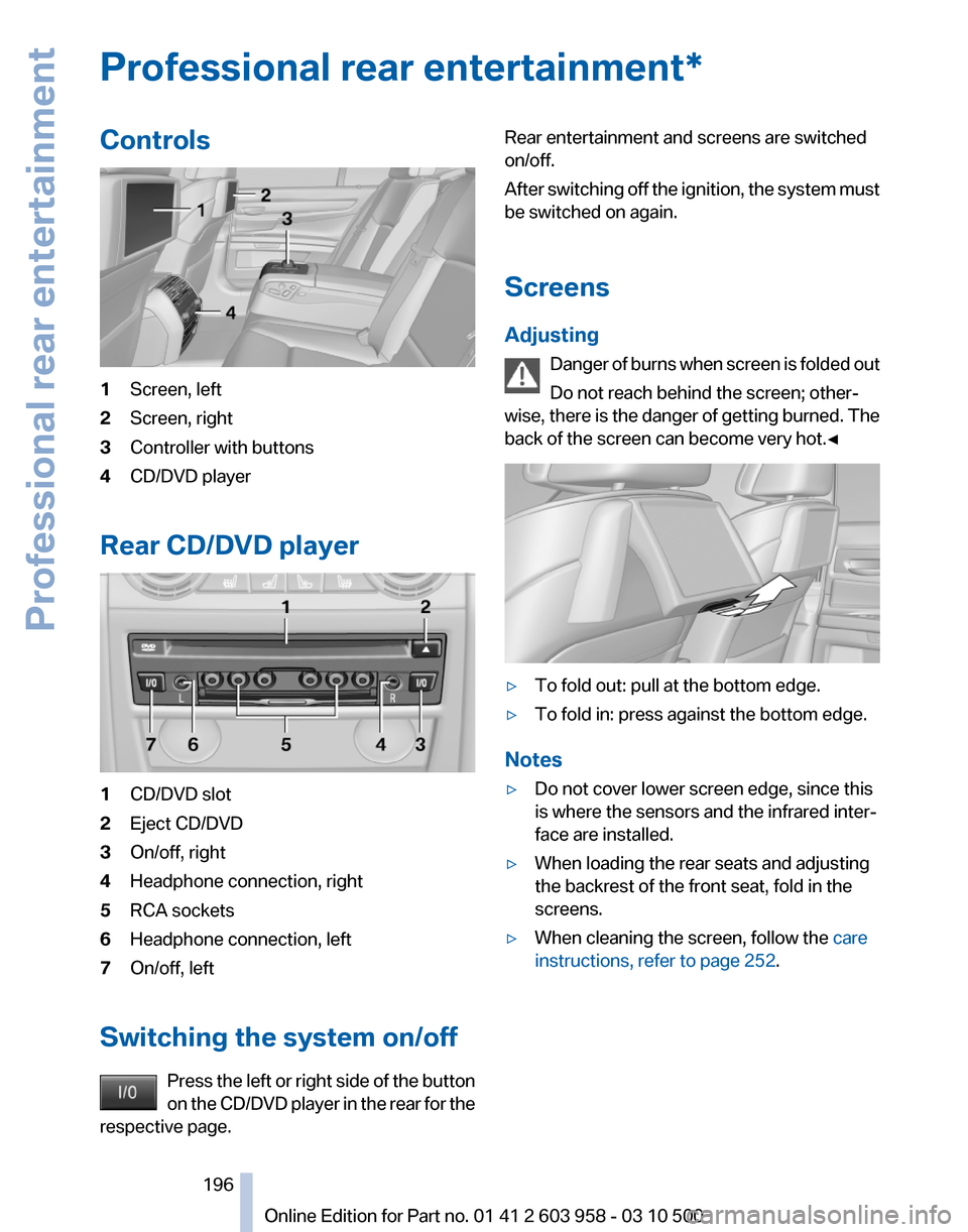 BMW ACTIVE HYBRID 7 2011 F04 Owners Manual 