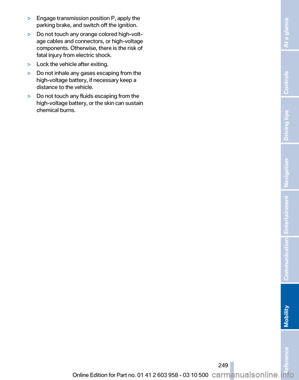 BMW ACTIVE HYBRID 7 2011 F04 Owners Manual 