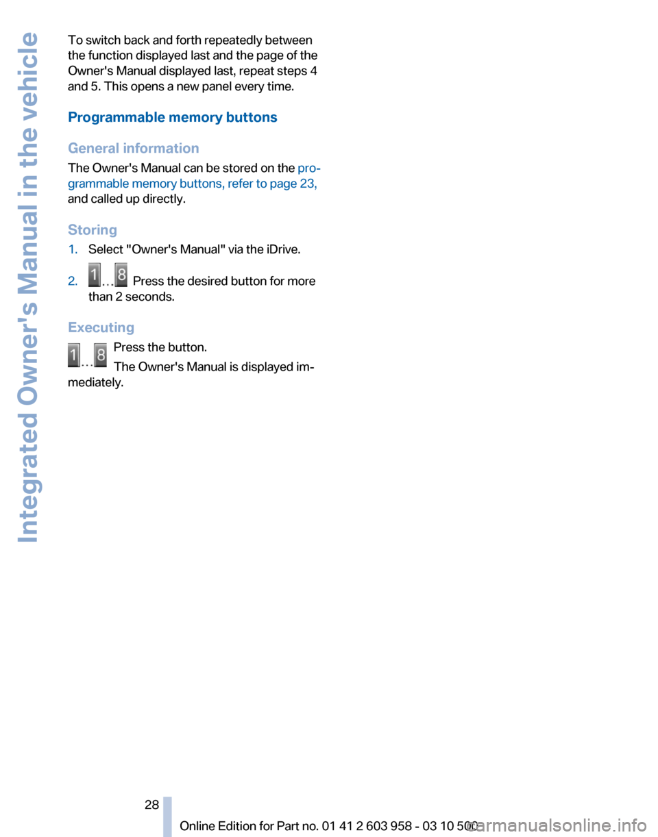BMW ACTIVE HYBRID 7 2011 F04 Owners Manual 
