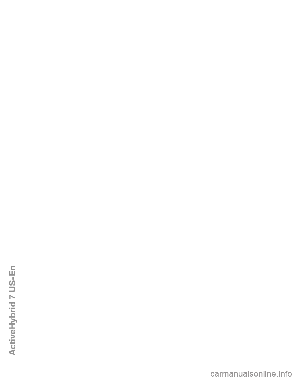 BMW ACTIVE HYBRID 7 2011 F04 Owners Manual 
