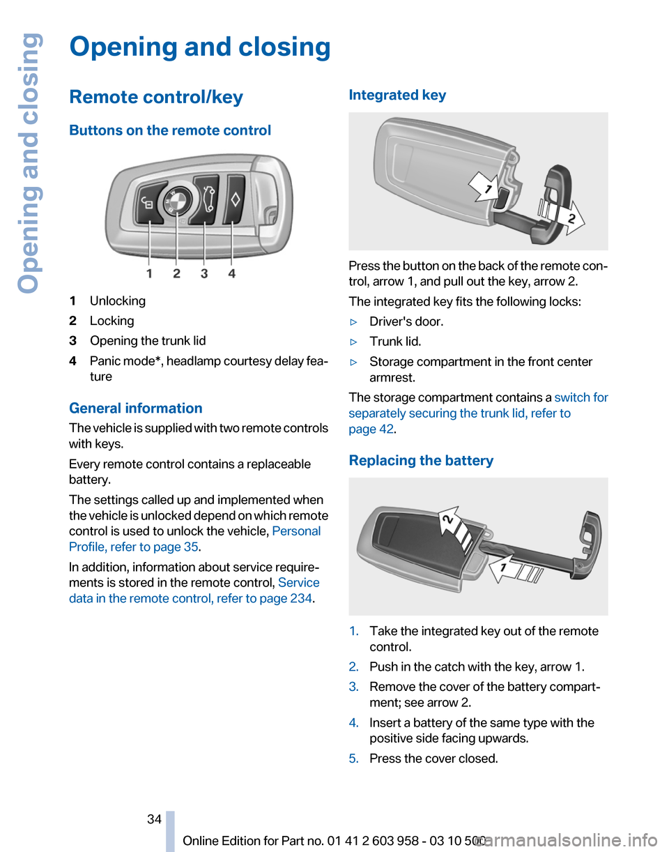 BMW ACTIVE HYBRID 7 2011 F04 Owners Manual 