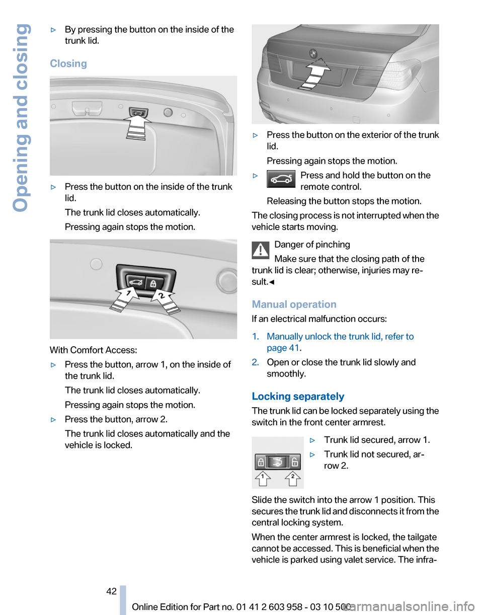 BMW ACTIVE HYBRID 7 2011 F04 Owners Manual 