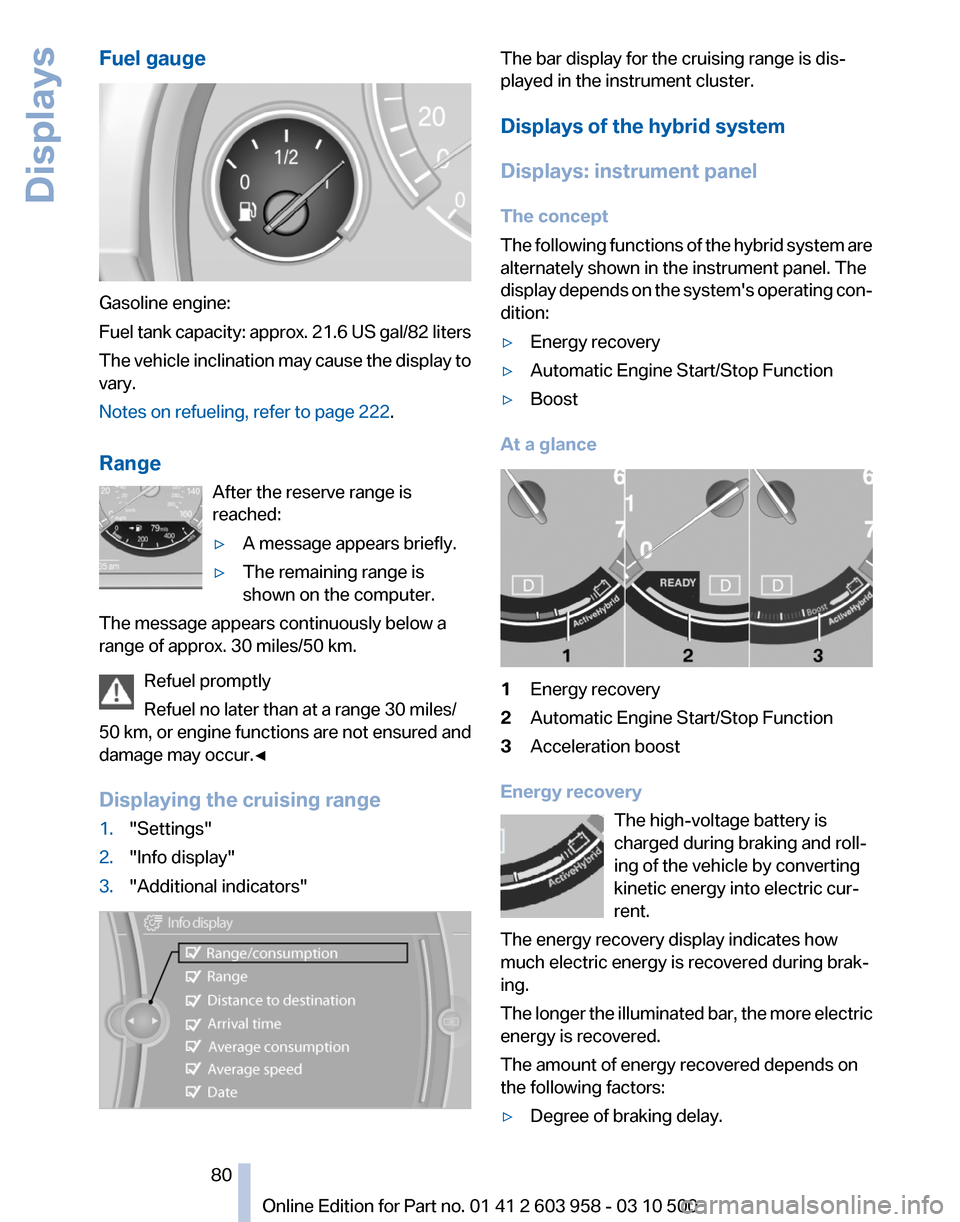 BMW ACTIVE HYBRID 7 2011 F04 Owners Manual 
