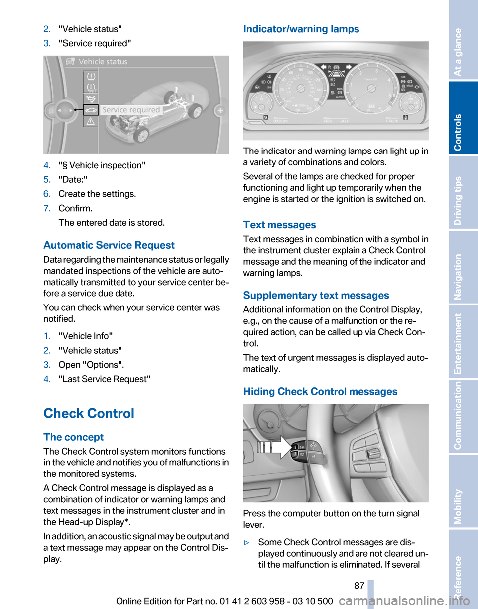 BMW ACTIVE HYBRID 7 2011 F04 Owners Manual 