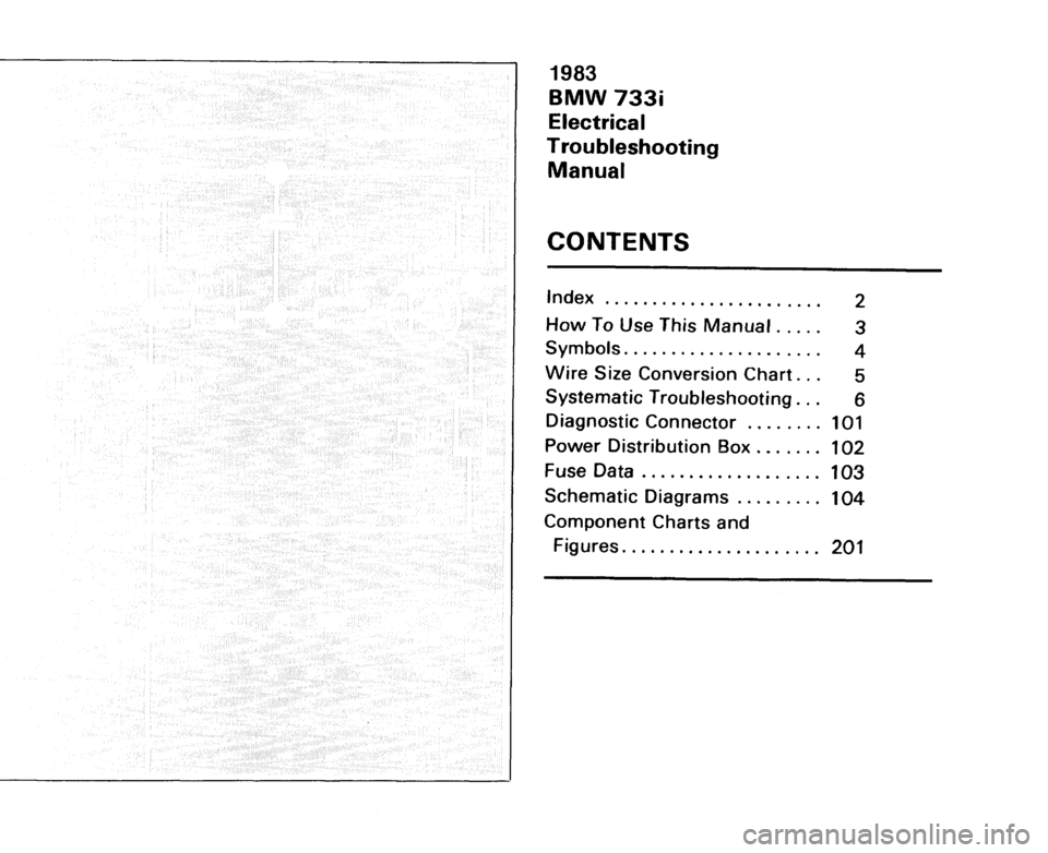 BMW 733i 1983 E23 Electrical Troubleshooting Manual 