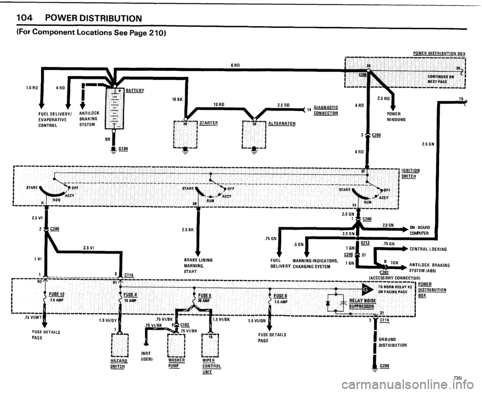 BMW 735i 1985 E23 Electrical Troubleshooting Manual 