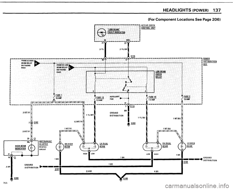 BMW 735i 1985 E23 Electrical Troubleshooting Manual 