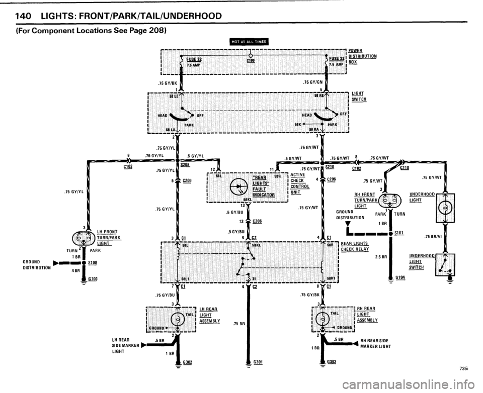BMW 735i 1985 E23 Electrical Troubleshooting Manual 