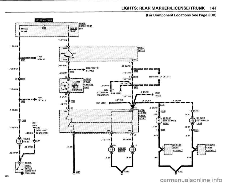 BMW 735i 1985 E23 Electrical Troubleshooting Manual 