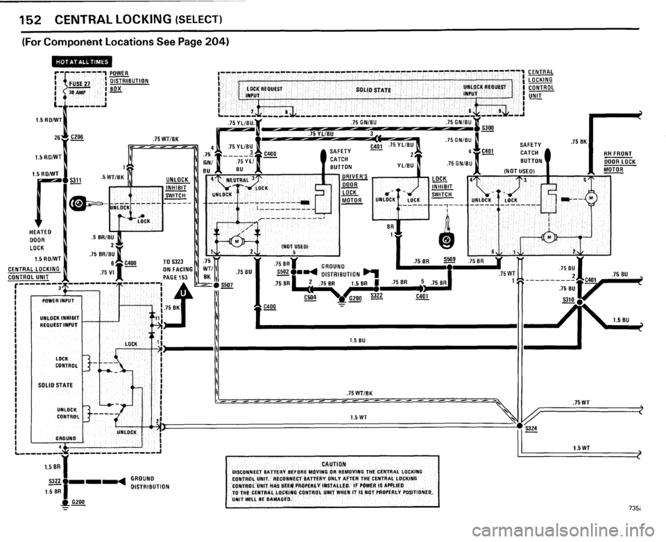 BMW 735i 1985 E23 Electrical Troubleshooting Manual 