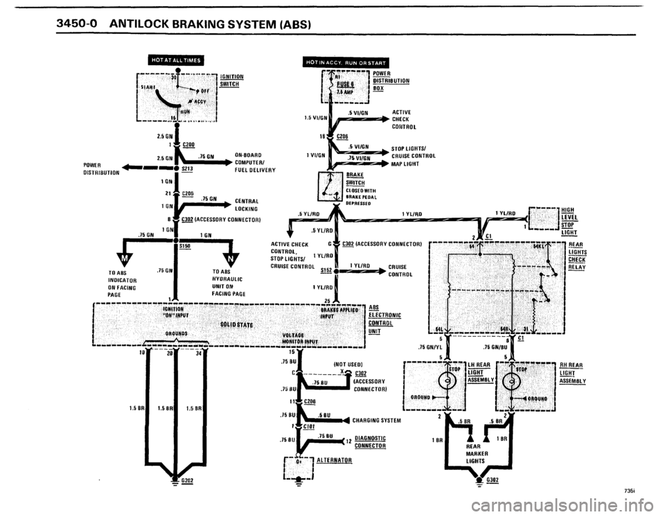BMW 735i 1986 E23 Electrical Troubleshooting Manual 