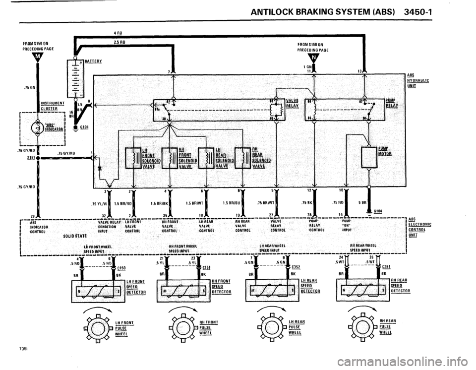 BMW 735i 1986 E23 Electrical Troubleshooting Manual 