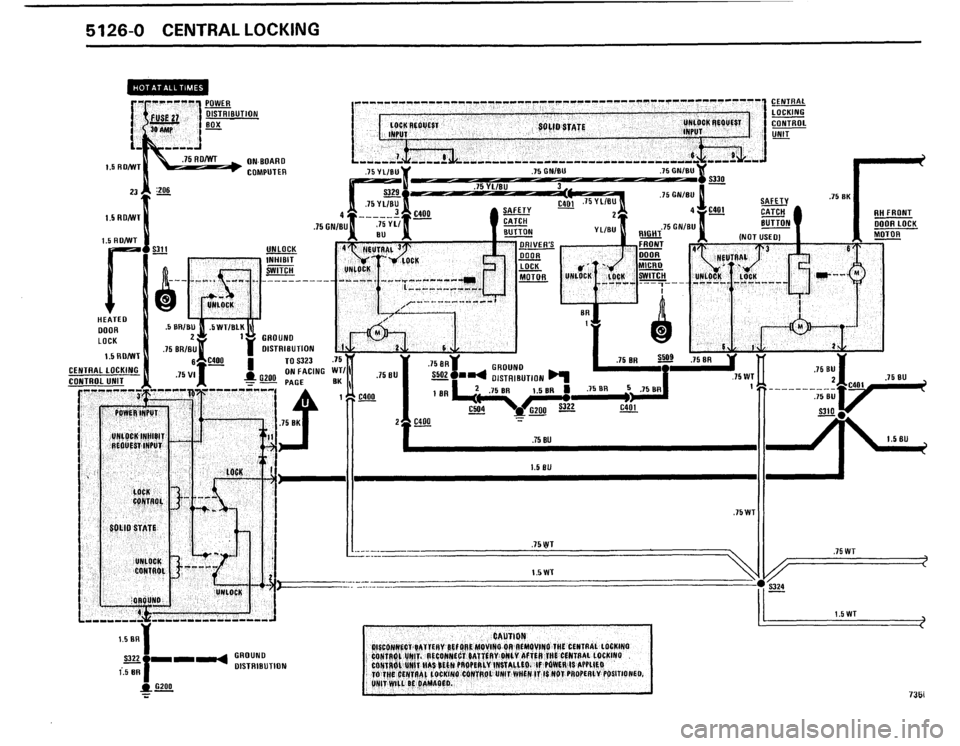 BMW 735i 1986 E23 Electrical Troubleshooting Manual 