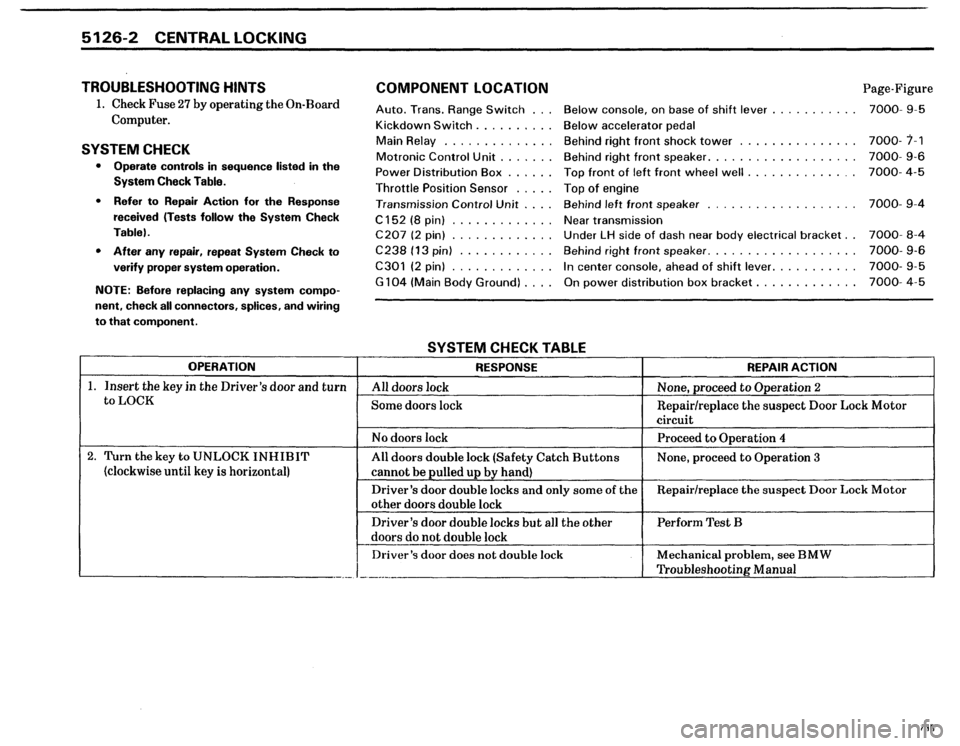 BMW 735i 1986 E23 Electrical Troubleshooting Manual 
