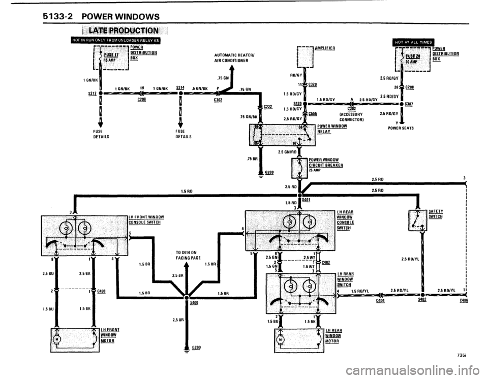 BMW 735i 1986 E23 Electrical Troubleshooting Manual 