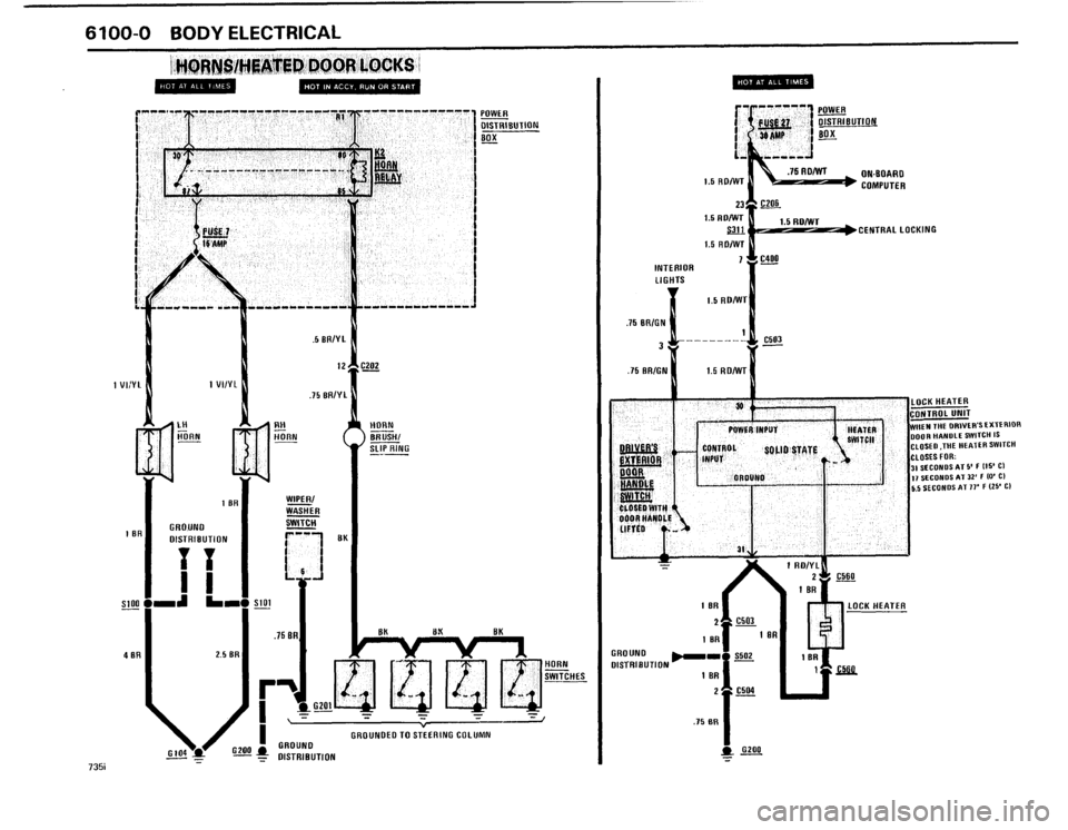 BMW 735i 1986 E23 Electrical Troubleshooting Manual 