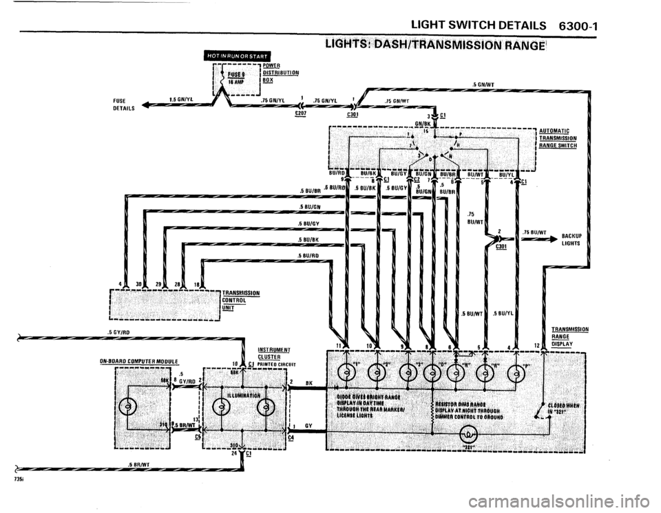 BMW 735i 1986 E23 Electrical Troubleshooting Manual 