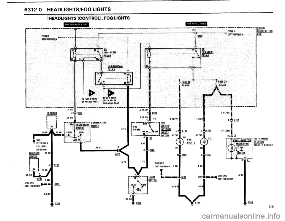 BMW 735i 1986 E23 Electrical Troubleshooting Manual 